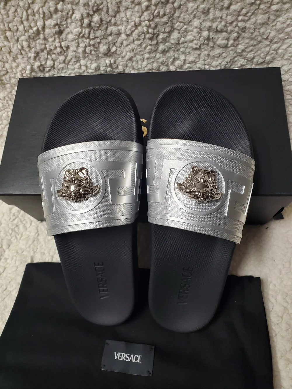 Versace Medusa Rubber Slides - Picture 6 of 12